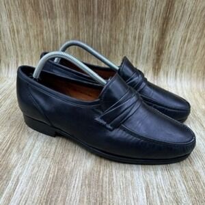 Allen‎ Edmonds Bergamo Men's Size 8 EE Black Leather Loafer Dress Shoes 49010